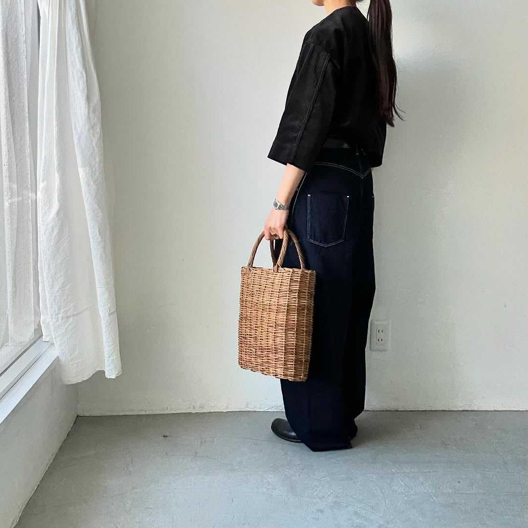 R&D.M.Co コーデュロイワイドスリーブジャケット ブラック