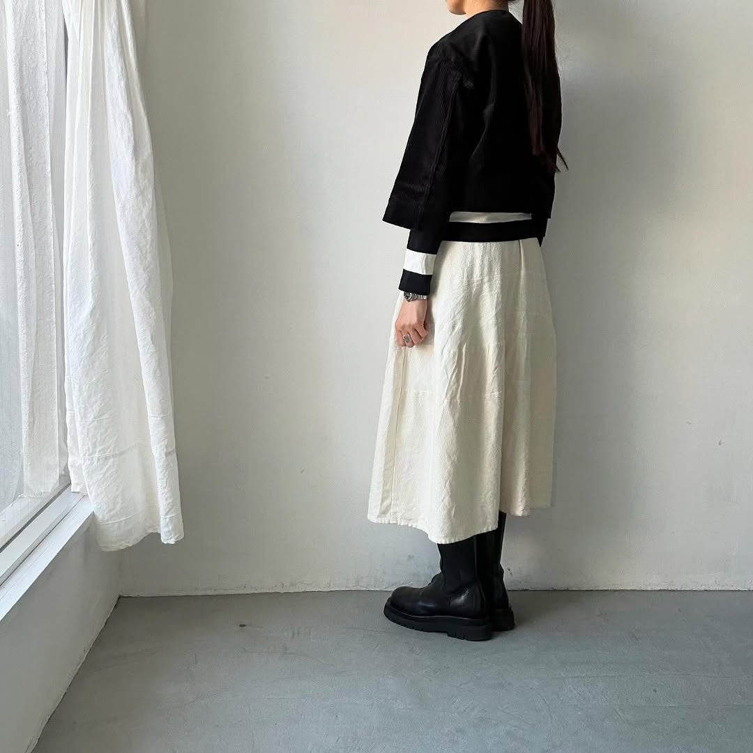 R&D.M.Co コーデュロイワイドスリーブジャケット ブラック