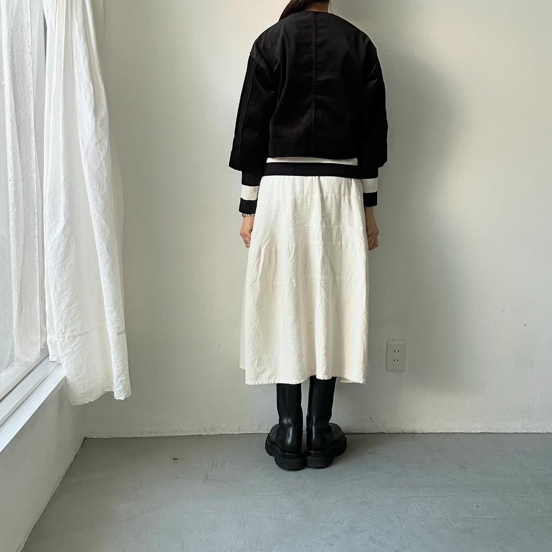 R&D.M.Co コーデュロイワイドスリーブジャケット ブラック