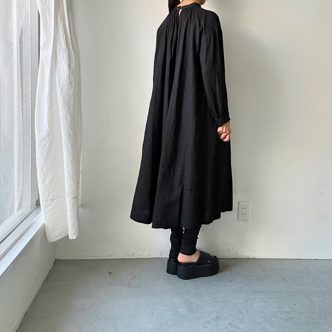 atelier d'antan Antoineギャザードレス ブラック