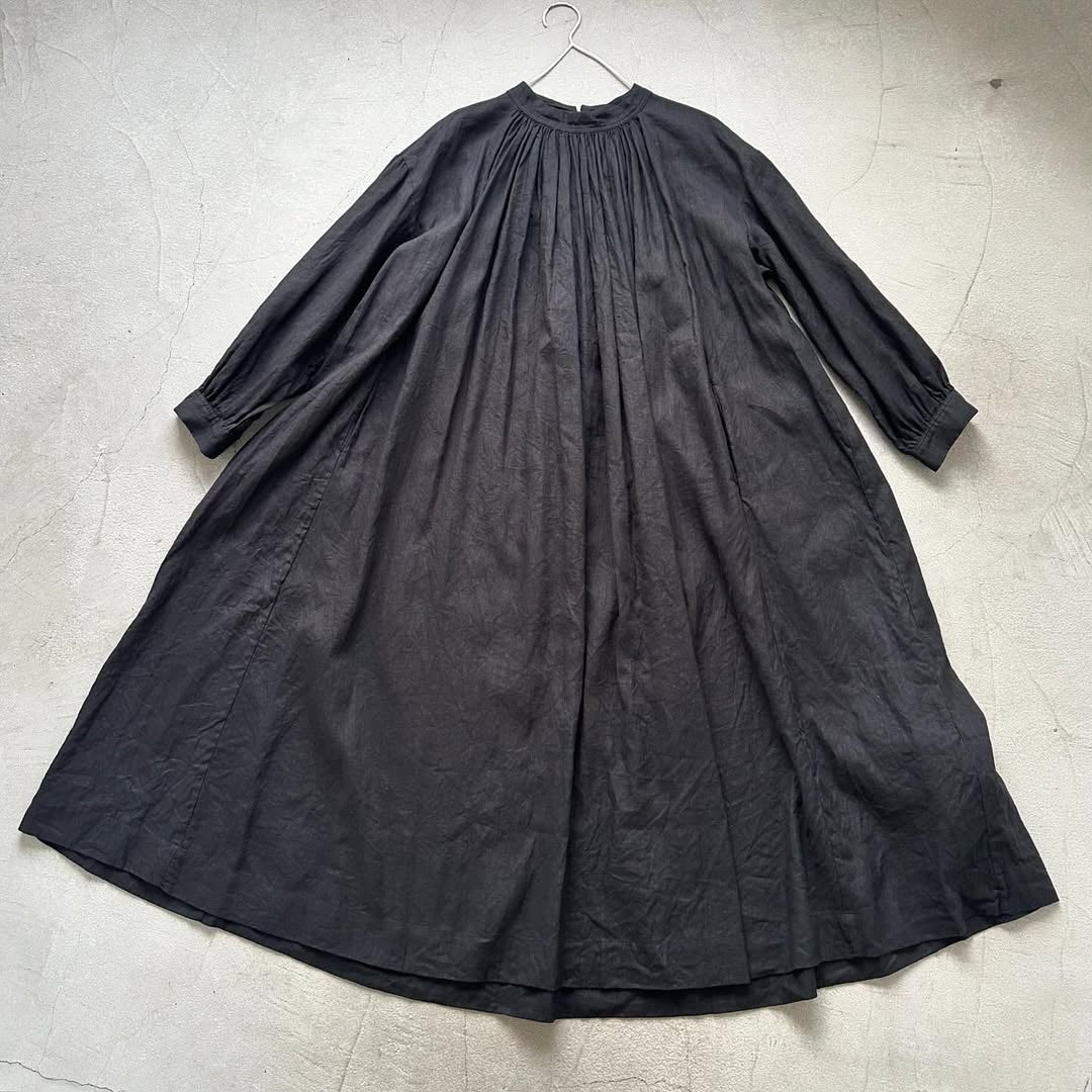 atelier d'antan Antoineギャザードレス ブラック