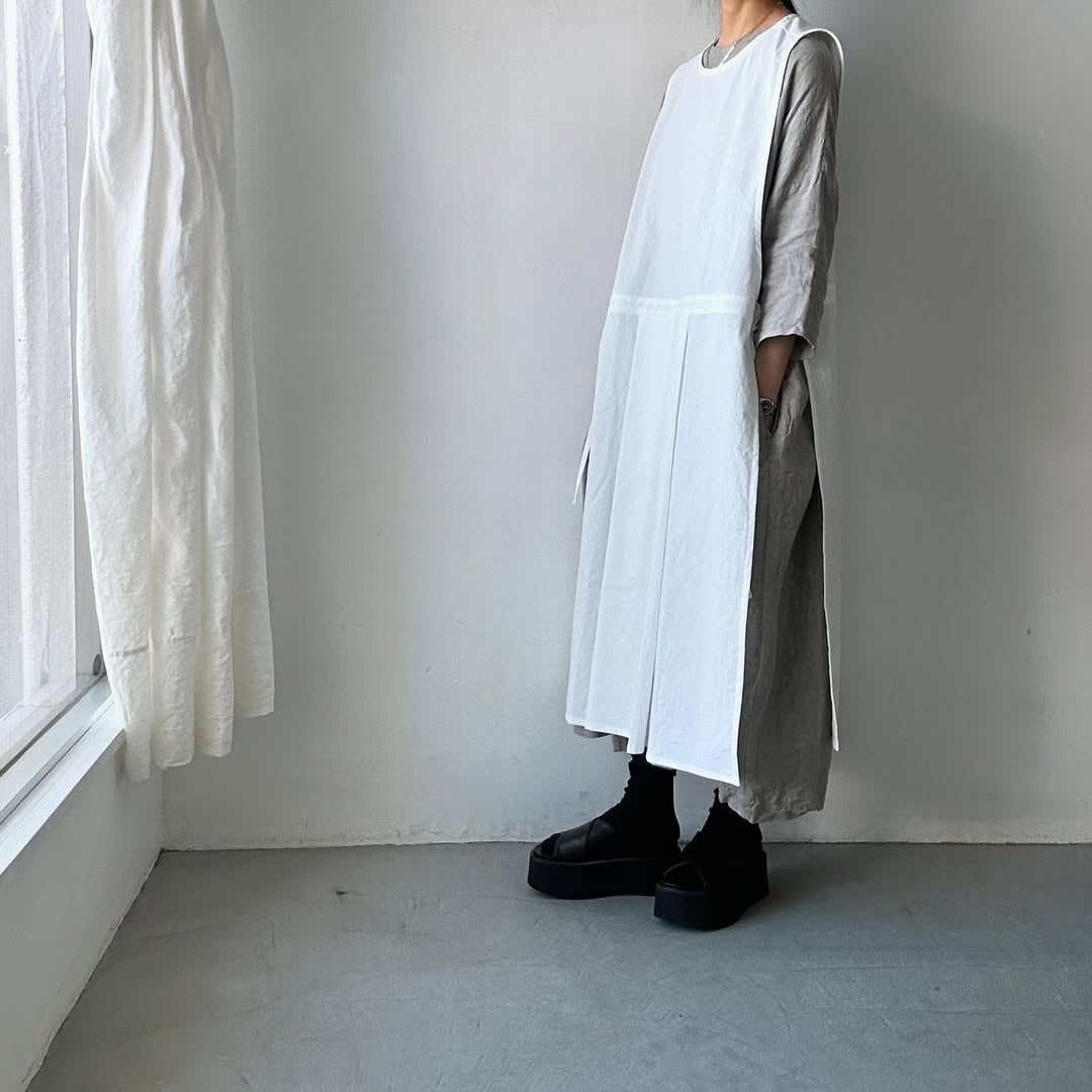jujudhau リネンギャザードレス