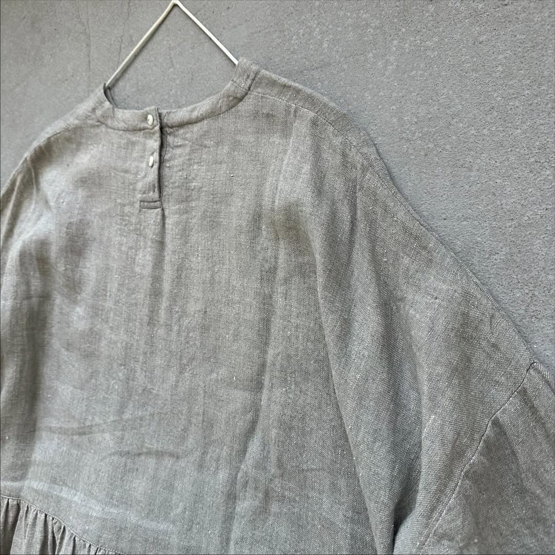jujudhau リネンギャザードレス