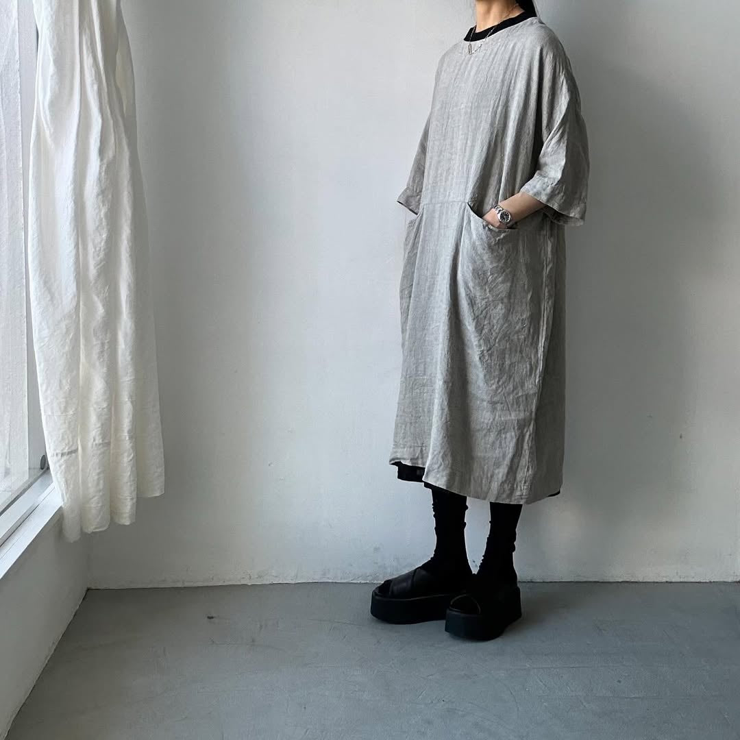 jujudhau リネンイージードレス