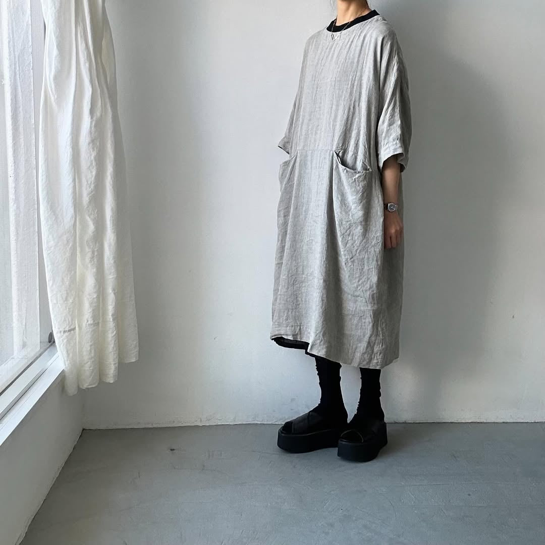 jujudhau リネンイージードレス