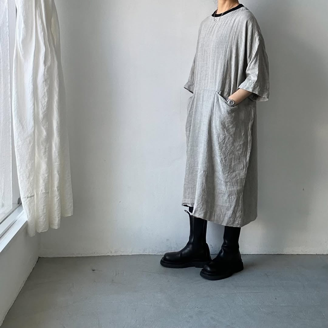 jujudhau リネンイージードレス