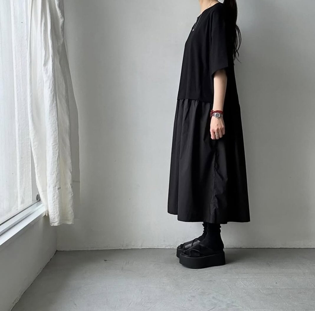cion コットンTシャツコンビワンピース