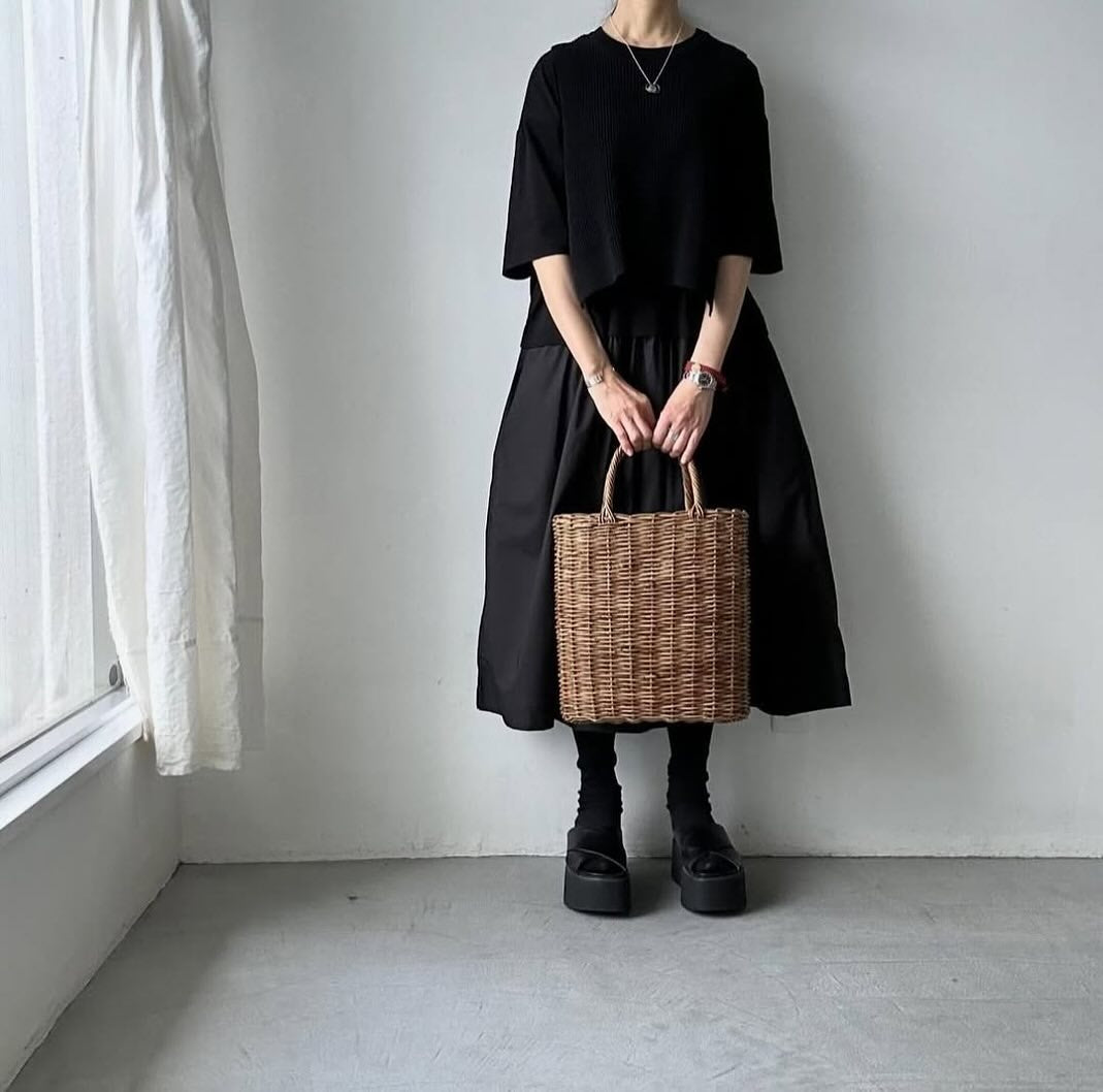 cion コットンTシャツコンビワンピース
