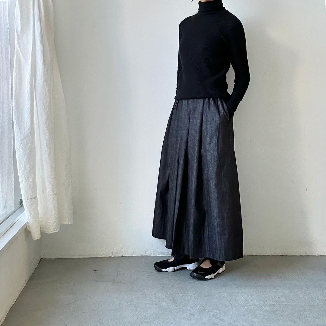 Linenya デニムタックスカート