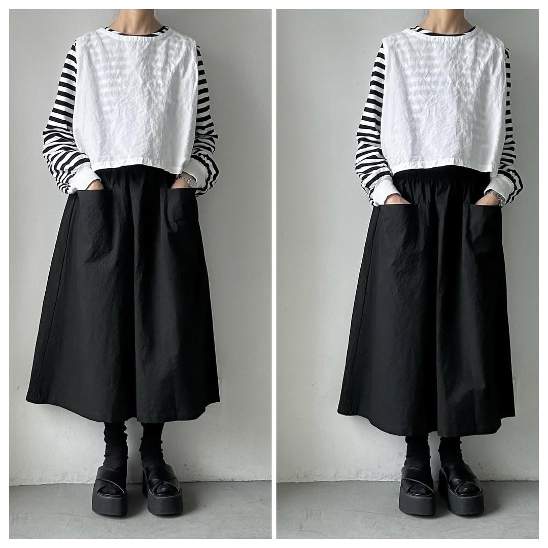 atelier naruse コットンカットインポケットスカート