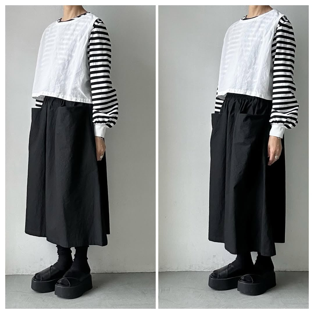 atelier naruse コットンカットインポケットスカート
