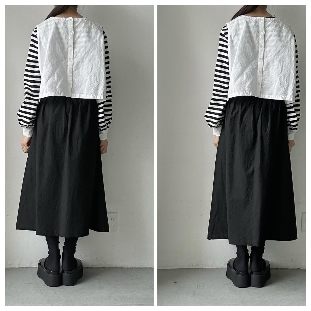 atelier naruse コットンカットインポケットスカート