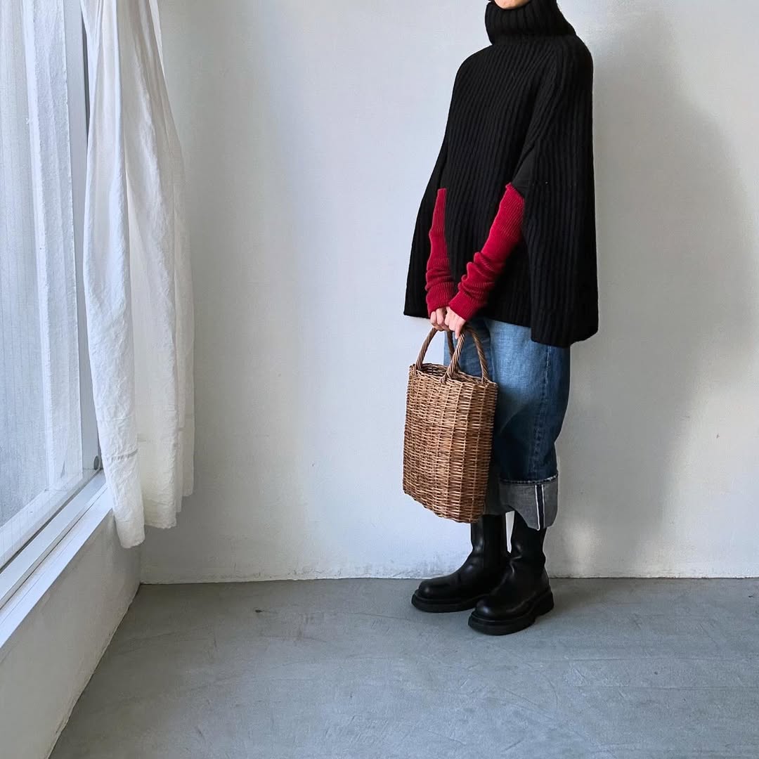 R&D.M.Co ロービングヤーンポンチョ