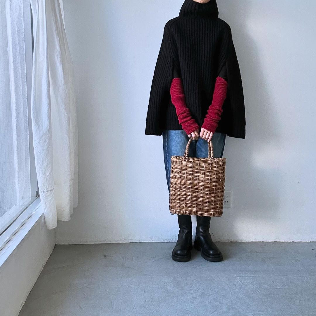 R&D.M.Co ロービングヤーンポンチョ