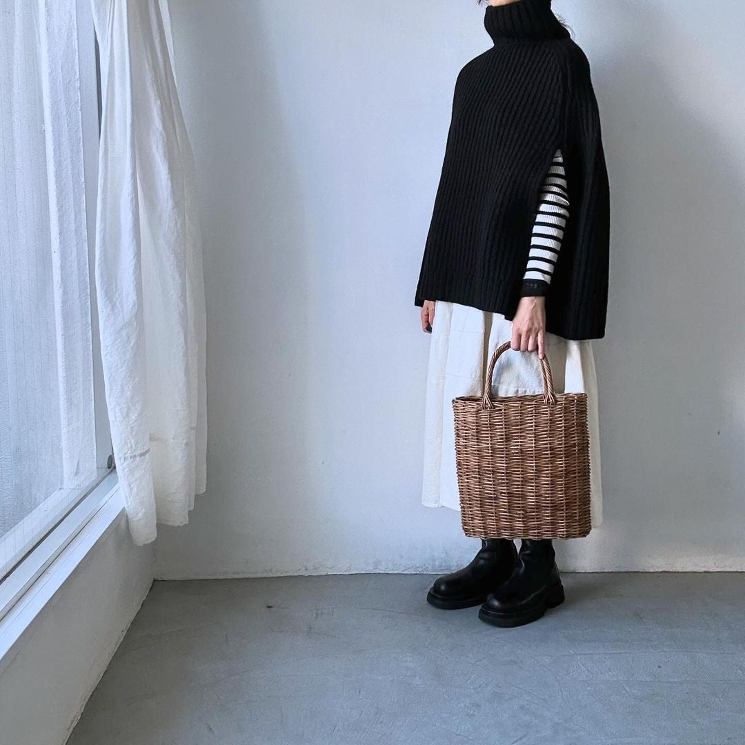 R&D.M.Co ロービングヤーンポンチョ