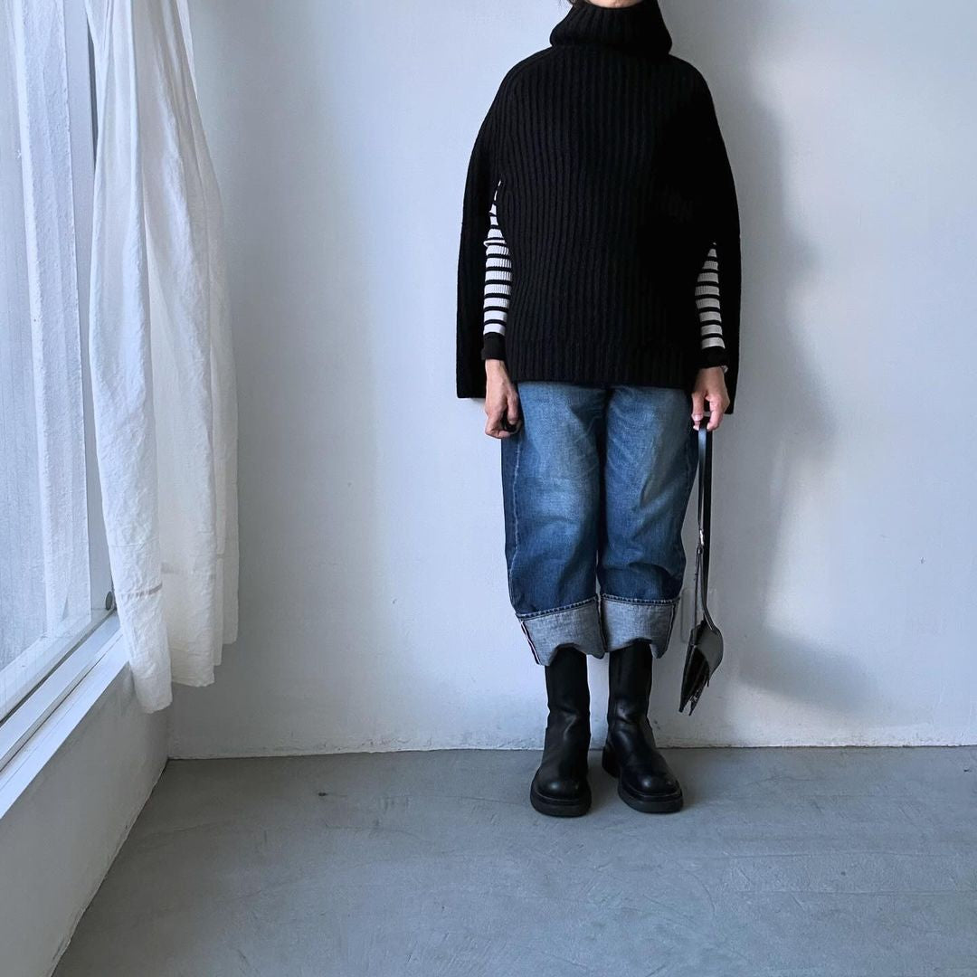 R&D.M.Co ロービングヤーンポンチョ