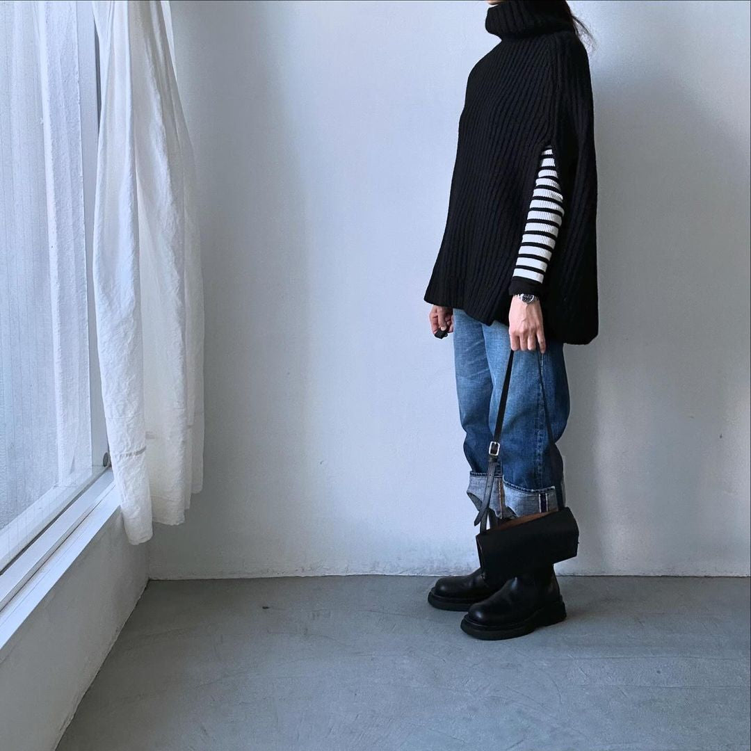R&D.M.Co ロービングヤーンポンチョ