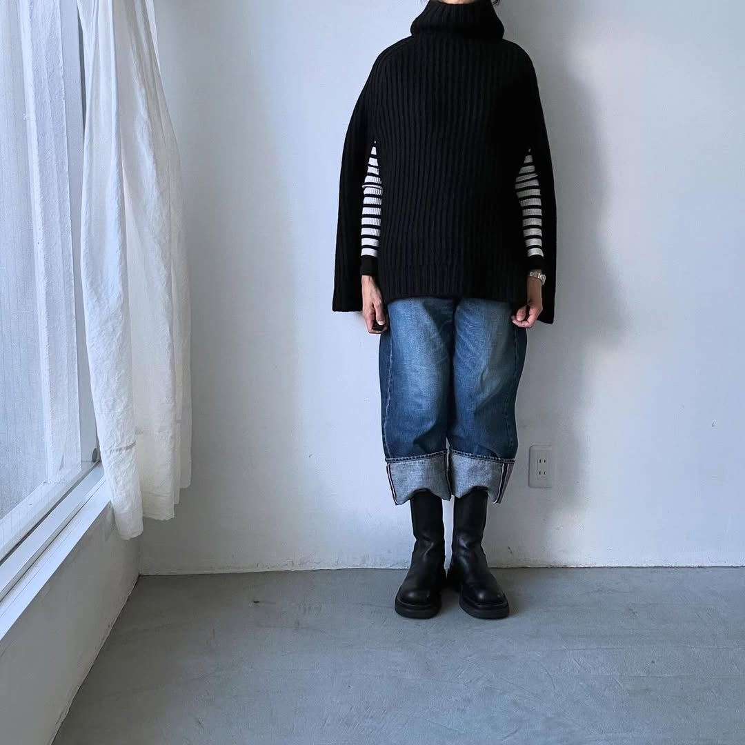 R&D.M.Co ロービングヤーンポンチョ