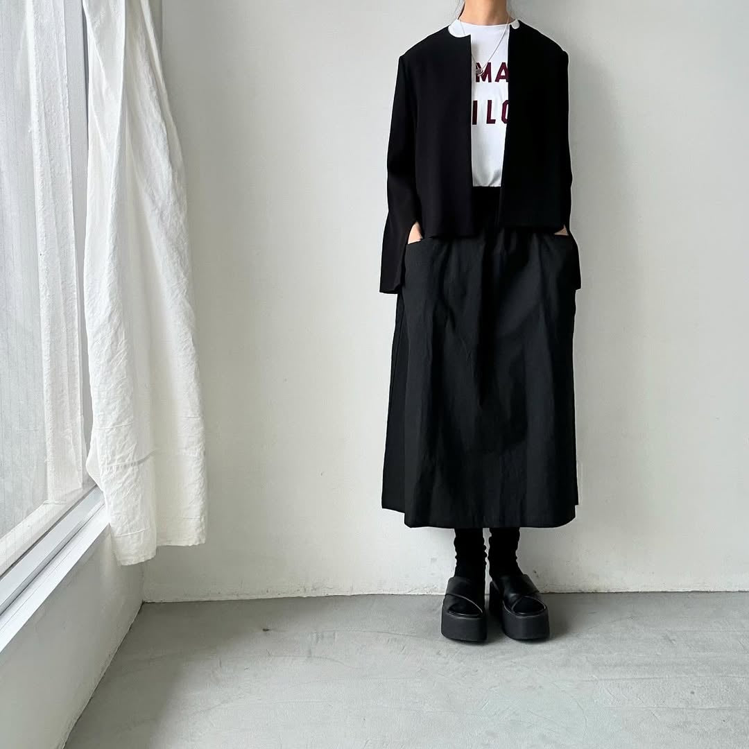 OLDMANS TAILOR OMTフロッキープリントロゴ半袖Tシャツ