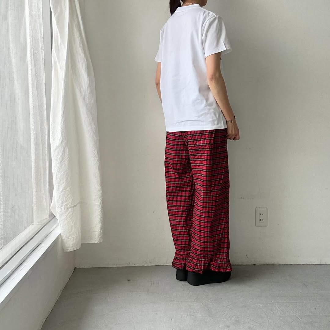 OLDMANS TAILOR OMTフロッキープリントロゴ半袖Tシャツ