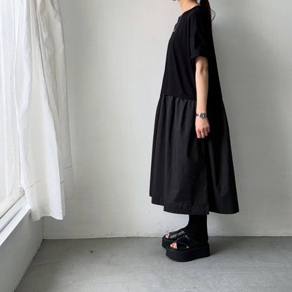 cion コットンTシャツコンビワンピース
