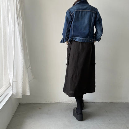 R&D.M.Co  リネンガーメントダイフリルデコレーションスカート