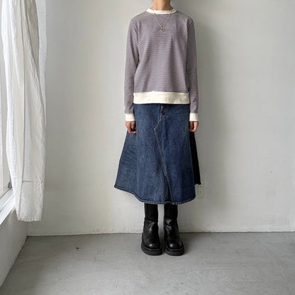 R&D.M.Co  ボーダープルオーバーシャツ