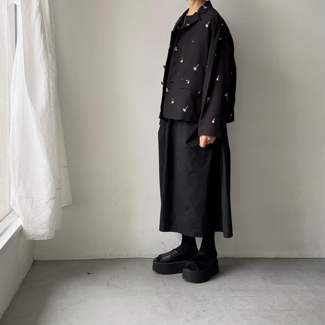 atelier naruse  コットンリネンテーラードジャケットnohara