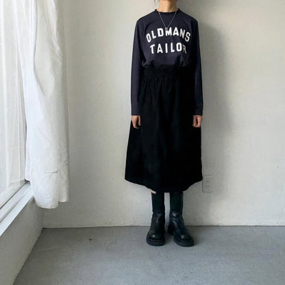 OLDMANS TAILOR OMTラバープリント長袖Tシャツ　ネイビー