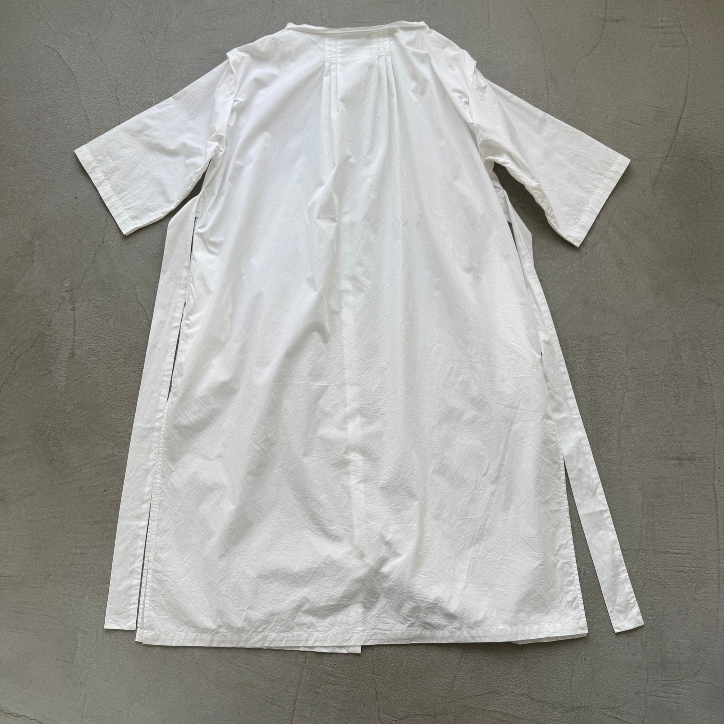 ayanoguchiaya　フリップロングシャツドレス　ホワイト