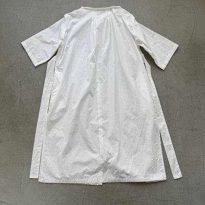 ayanoguchiaya　フリップロングシャツドレス　ホワイト