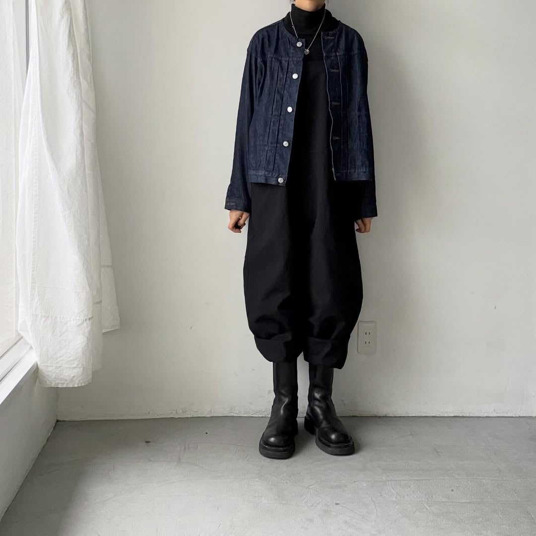 atelier naruse コットンリネンスラブオーバーオール