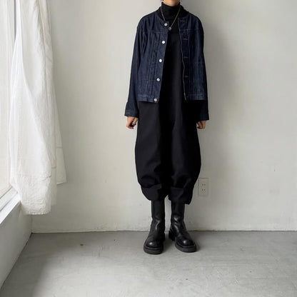 atelier naruse コットンリネンスラブオーバーオール