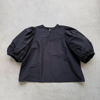 R&D.M.Co  コットンポリエステルタフタビッグバルーンスリーブブラウス