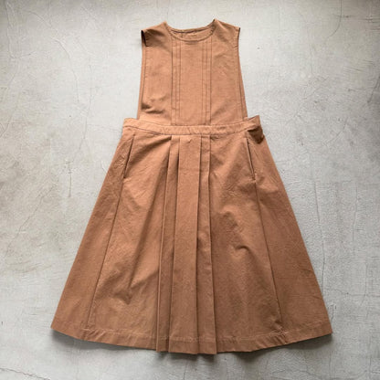 atelier d'antan kobell コットンエプロンドレス　カーキ
