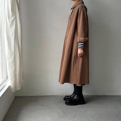 atelier d'antan Girardコットンコートワンピース　カーキ
