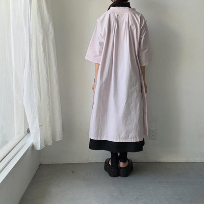 ayanoguchiaya　フリップロングシャツドレス　ローズ