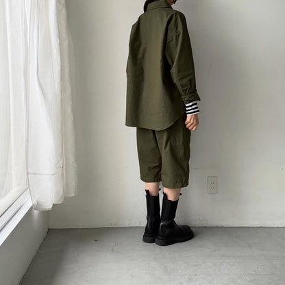 homspun  リップストップシャツジャケット　オリーブ