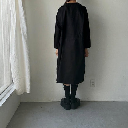 jujudhau コットンツイルイージードレス