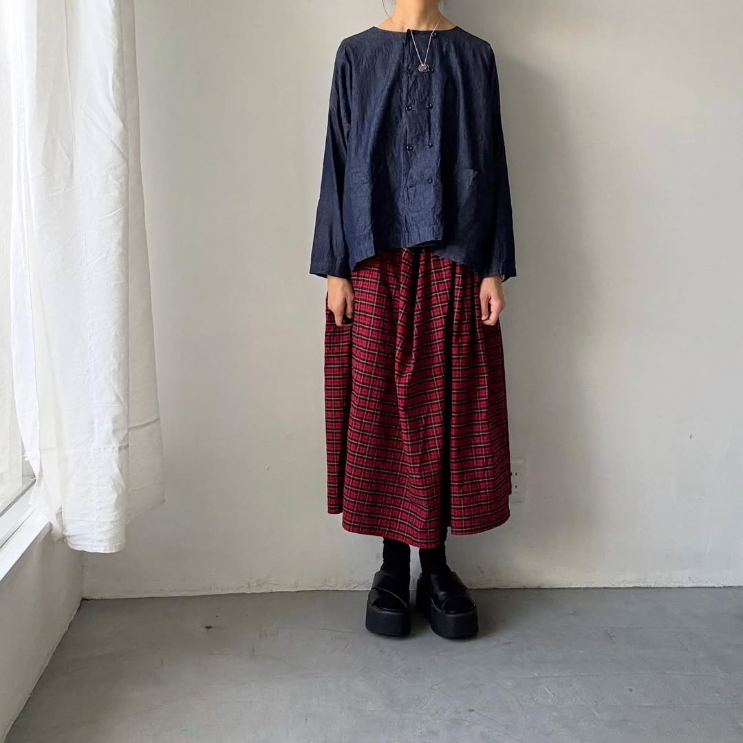 jujudhau デッドストックデニムダブルボタンシャツ