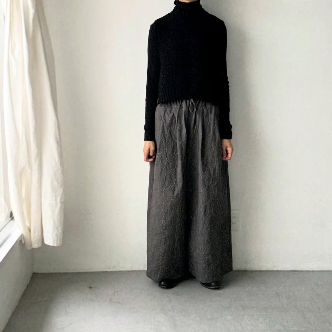 kijinokanosei  フラクタルワイドパンツ