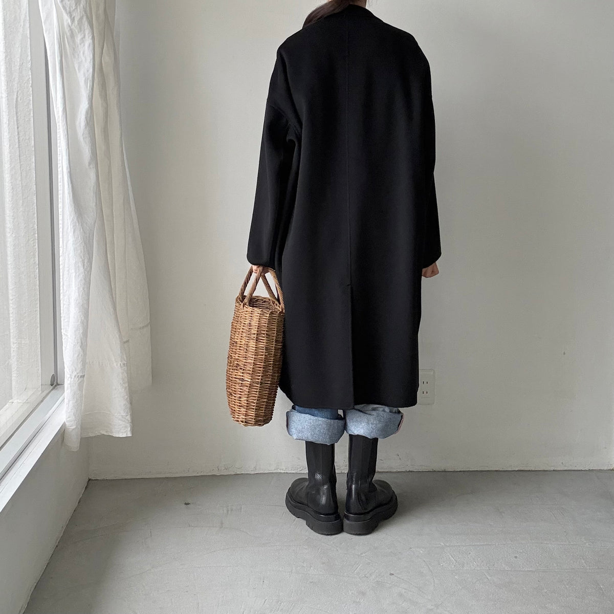 ゴーシュ  ウールシルクカシミアリバーロングコート