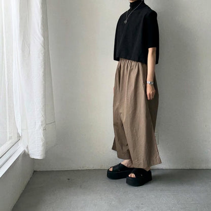 jujudhau  デッドストックコットンワイドパンツ　カーキ