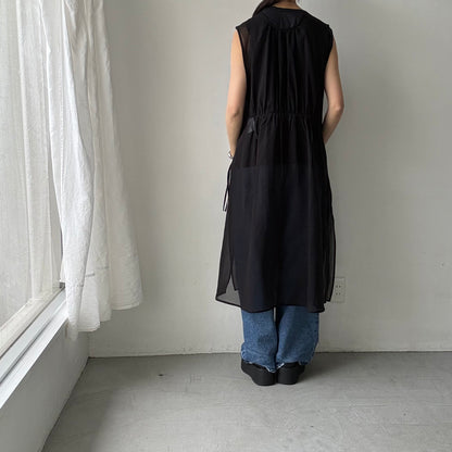 TENNE HANDCRAFTED MODERN オーガンジー2wayロングドレス