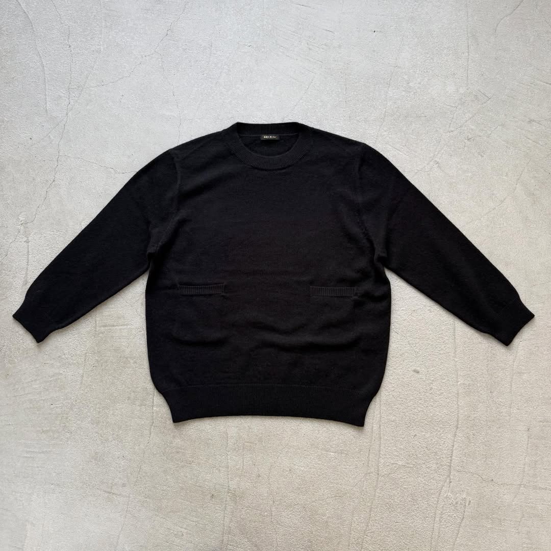 R&D.M.Co  ウールカシミアポケットプルオーバー　ブラック