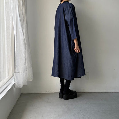 jujudhau  デニム台形ドレス
