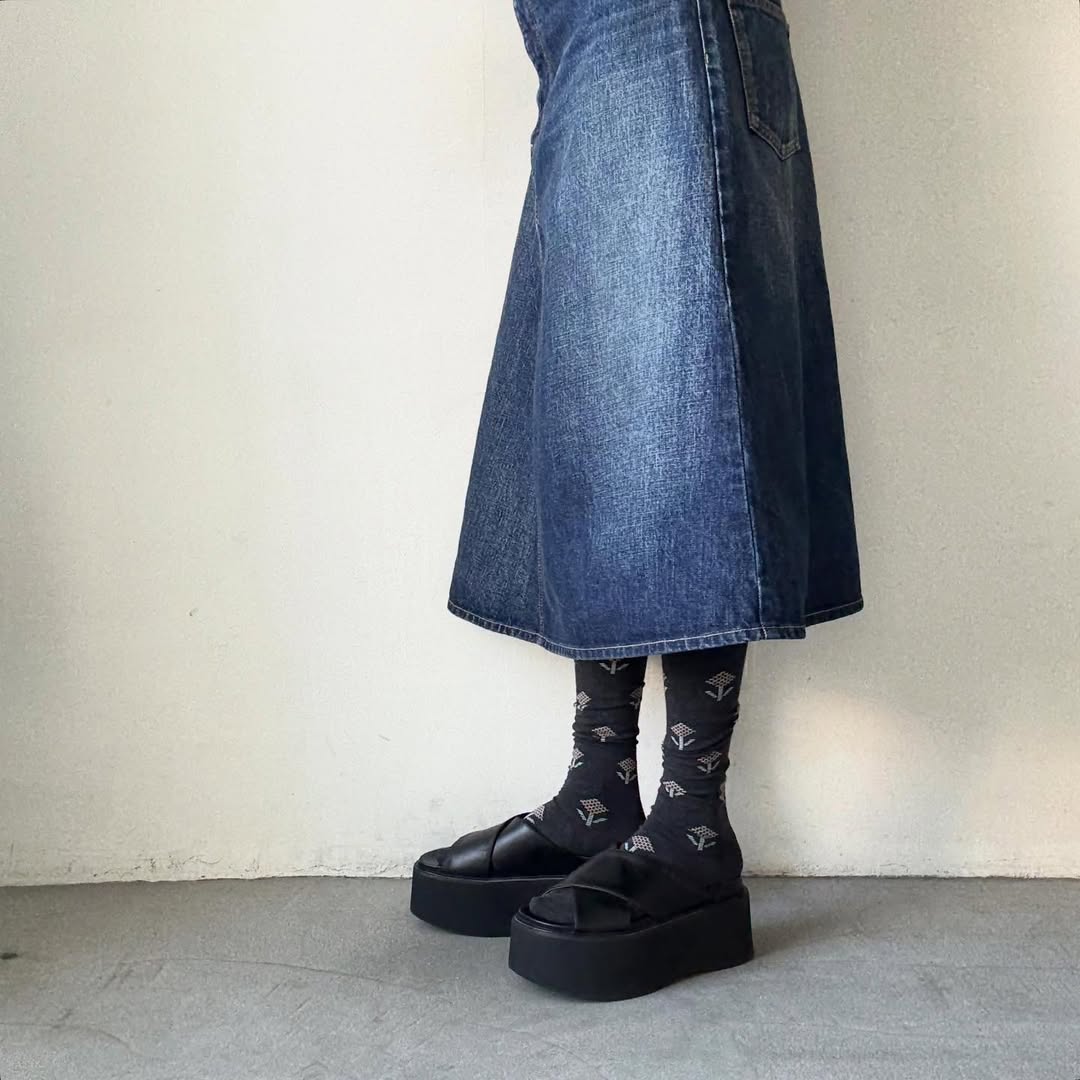 French Bull ジニアオーバーニーソックス　チャコールグレー