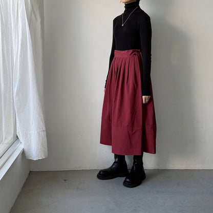 MAGALI オールドコットンラップ風スカート　レッド