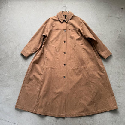 atelier d'antan Girardコットンコートワンピース　カーキ