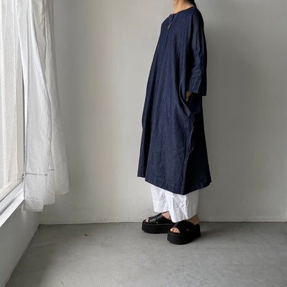 jujudhau  デニム台形ドレス